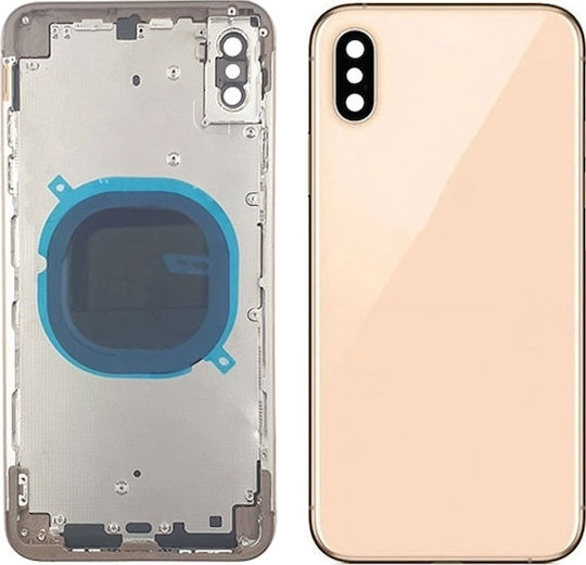 Καπάκι Μπαταρίας με Πλαίσιο Χρυσό για iPhone XS Max