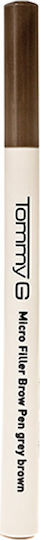 TommyG Micro Filler Waterproof Pencil For Eyebrows Brow Pen N.01 Grey Brown