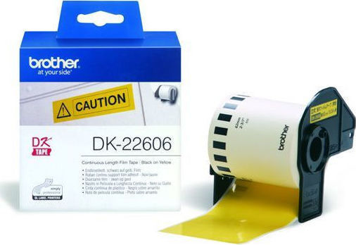 Brother P-touch Label Maker Tape 15.2m x 62mm In Yellow Colour Compatible With Brother DK