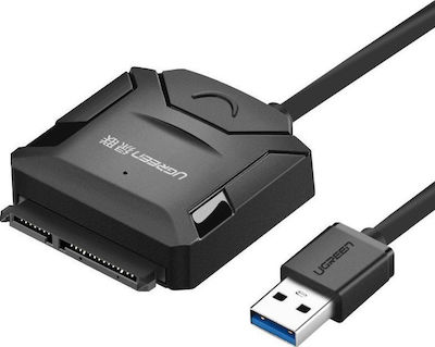 Ugreen Adapter USB to SATA Adapter SATA to USB 3.0 5Gbps Data Transfer HDD SSD Black (20611)