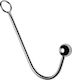 XR Master Series Hooked Stainless Steel The Anal Hook Cock Ring Cock Metalic cu Ineluri pentru penis Gri