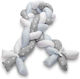 Sensillo Braided Crib Bumper Inside Gray 20x210cm