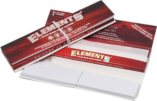 Elements Red Connoisseur King Size Foițe de Țigări Rulate Slim King Size cu Hârtie de țigări 33 foi 1buc