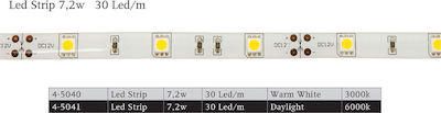 Spot Light Αδιάβροχη Ταινία LED Θερμό Λευκό 5m SMD5050 12V