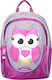 KalGav Libby Owl School Bag Backpack Kindergarten in Pink color 13lt