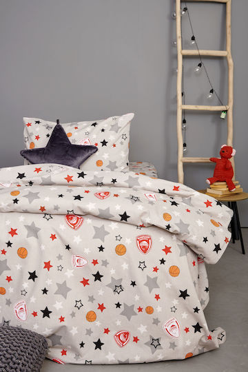 Palamaiki Single Bed Kids Sheets Set Cotton BC4 Red 3pcs 170x260cm