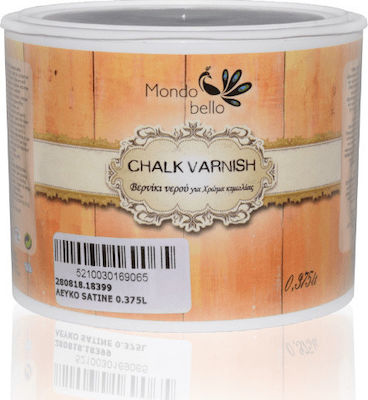 Mondobello Chalk Varnish Βερνίκι για Χρώμα Κιμωλίας Satin Λευκό 375ml
