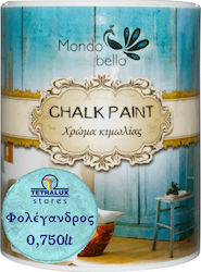 Mondobello Chalk Paint Χρώμα Κιμωλίας Φολέγανδρος/Τιρκουάζ 750ml