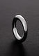 Triune Round Wire C-Ring Inel Cock Metalic Argi...