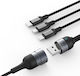 Joyroom S-M401 Braided USB to Lightning / Type-C / micro USB 1.2m 3.5A Cable