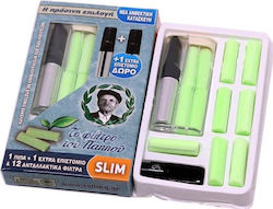 Του Παππού Πίπες Τσιγάρων Slim 6mm Πράσινο 12τμχ
