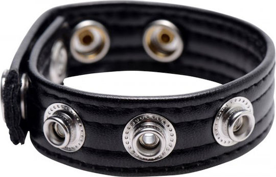 XR Strict Speed Snap Cock Ring Δαχτυλίδι Πέους Δερμάτινο Μαύρο