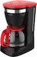 Sidirela Filter Coffee Machine 800W Black/Red
