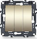 Aca Prime Recessed Wall Switch Lighting Triple ...