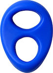 Dream Toys Lit-Up Liquid Silicone Cock & Balls Ring Blue