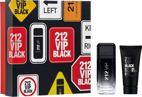 Carolina Herrera 212 Vip Black Ανδρικό Σετ με Eau de Parfum και Shower Gel