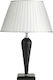 Ondaluce Ravel Metal Table Lamp for Socket E27 with White Shade and Black Base