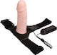 Baile Hollow TPR Vibrating Strap on Harness and Realistic Dildo Harness με Dildo 15.5cm και Δόνηση στο χρώμα του δέρματος
