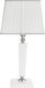 Ondaluce Cherub Glass Table Lamp for Socket E14 with White Shade and Base