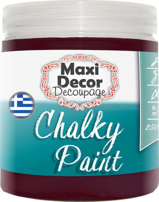 Maxi Decor Chalky Paint Colour Chalk 515 Καφέ Κόκκινο 250ml