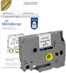 MediaRange Etikettenband 8m x 9mm in Weiß Farbe 1Stück