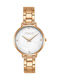 Vogue Romantic Γυναικείο Ρολόι 32mm Μπαταρίας με Ροζ Χρυσό Μεταλλικό Μπρασελέ