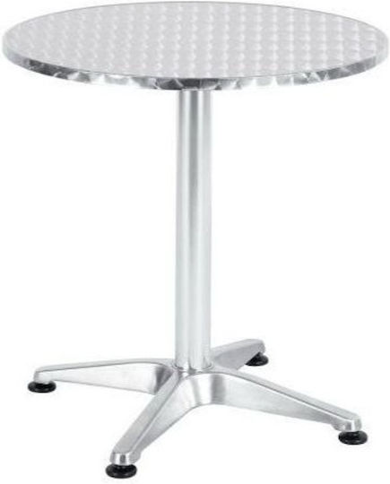 Io Outdoor Bar Aluminum Table Silver 60x60x70cm