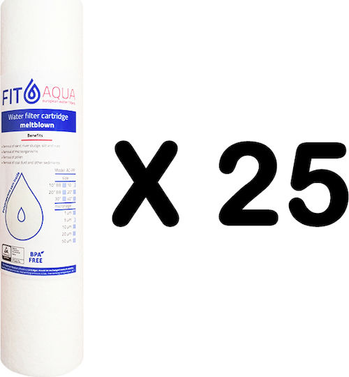 Fit Aqua Filtru de Apă de Înlocuire Alimentare centrală din Polipropilenă 10" PP 10" 5 μm - micrometru 25buc