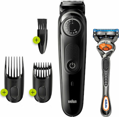 Braun Beard Trimmer 5 BT5242 Σετ Επαναφορτιζόμενης Κουρευτικής Μηχανής Μαύρο