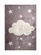 Tzikas Carpets 0036-118 Παιδικό Χαλί Σύννεφα Γκρι 140x200cm