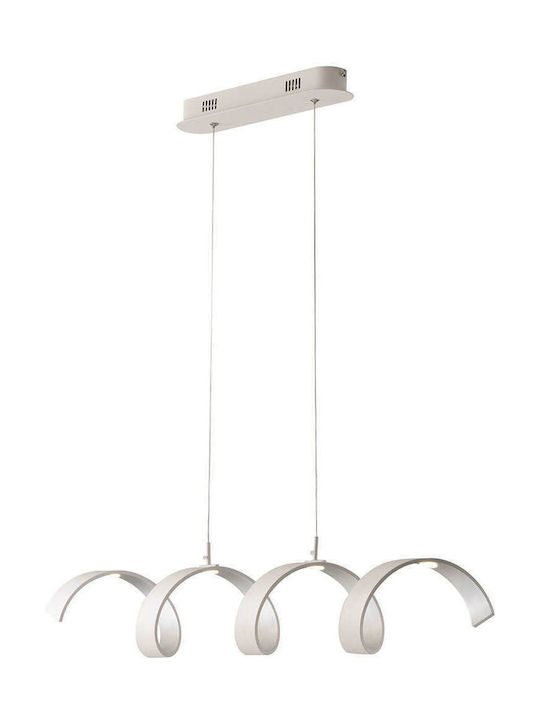 Fan Europe Luce Ambiente Helix Pendant Light LED Rail with Natural White Light White LED-HELIX-S4 BCO