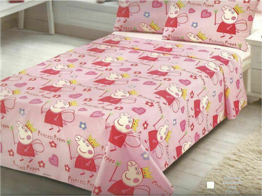 Pătură pentru copii Single Peppa Roz 160x240buc