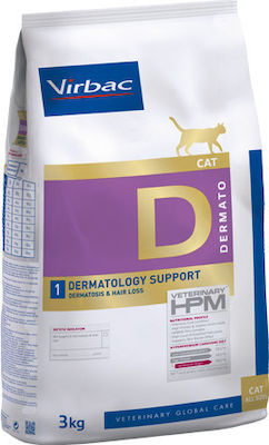 Virbac Dermatology Support Cat Dry Food with Chicken / Pork 3kg