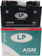 LP Batteries Motorradbatterie YTX7A-BS mit Kapazität 6Ah