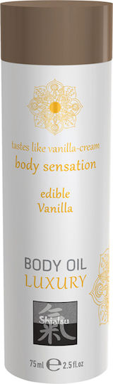HOT Shiatsu Luxury Body Edible Massage Oil with Scent Vanilla 75ml