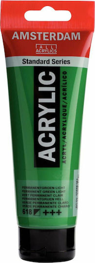 Royal Talens Amsterdam All Acrylics Standard Acrylic Paint Set Permanent Green Light 618 120ml 1pcs