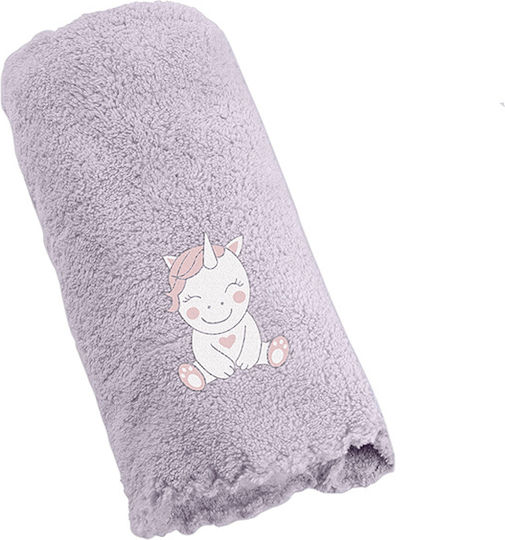 Guy Laroche Blanket Cot Mythical Fleece Purple 100x140cm
