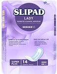 Slipad Lady Γυναικείες Σερβιέτες Ακράτειας Αυξημένης Ροής 6 Σταγόνες 14τμχ