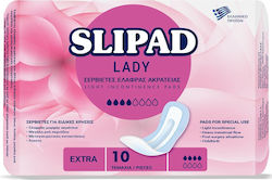 Slipad Slipad Lady Extra Σερβιέτες Ακράτειας 4 Σταγόνες 10τμχ