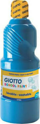 Giotto School Paint Tempera Colour Paint Bottle 500ml Light Blue