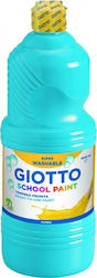 Giotto School Paint Τέμπερα Ζωγραφικής Μπλε Cyan σε Μπουκάλι 1000ml