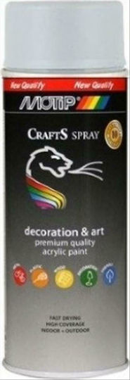 Motip Dupli Σπρέι Βαφής Crafts Ακρυλικό με Ματ Εφέ Pure White RAL 9010 400ml