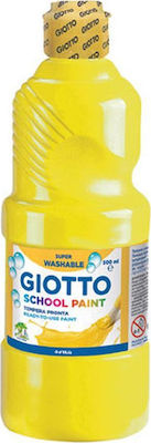 Giotto School Paint Tempera Colour Paint Bottle 500ml Yellow