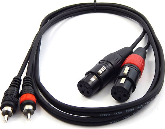 Bridge Cable XLR female to RCA male 1.5m Cable (TPC-021)