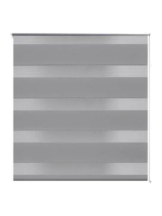 vidaXL Roller Blind Zebra Double Gray Type "P"40xH100cm 240183