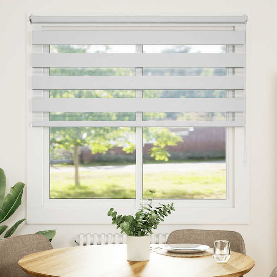 vidaXL Roller Blinds Zebra Double White W140xH175cm 240222