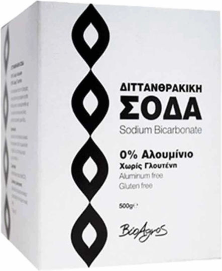 Βιο Αγρός Σόδα Διττανθρακική σε Σκόνη Χωρίς Γλουτένη 500gr