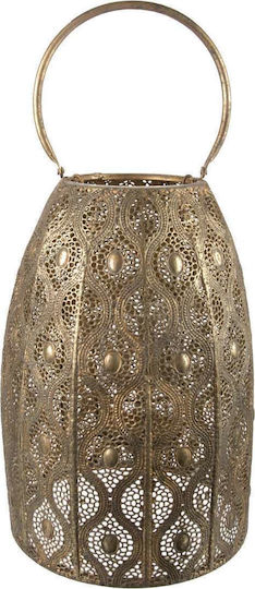 Art et Lumiere Tabletop Metallic Lantern Gold 22.5x22.5x31.5cm