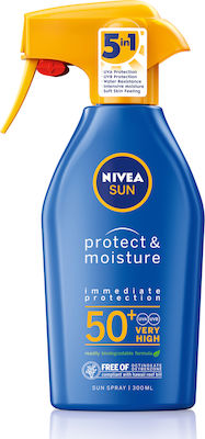 Nivea Sun Moisturising Trigger Wasserfest Sonnenschutz Lotion für den Körper SPF50 in Spray 300ml