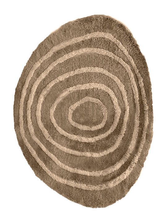 Kleine Wolke Bath Mat Oval Tree Brown 75x100cm